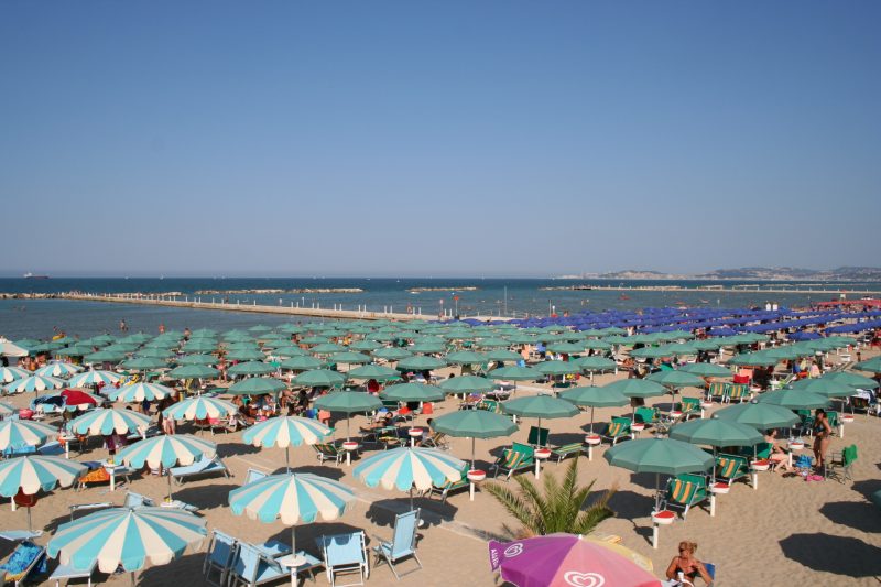 The beach of Falconara Marittima