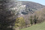 The rock of Elcito, municipality of San Severino Marche, near mount San Vicino