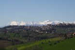 Macerata and the Sibillini mountains in the background